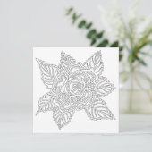 花020617の大人の着色のばら色の勇気付けられる カード (スタンド正面)