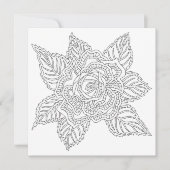 花020617の大人の着色のばら色の勇気付けられる カード (正面)