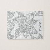 花020617の大人の着色のバラの任意名前 ジグソーパズル (横)