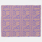 花02b LOrange BG フリースブランケット (正面(横))