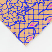 花02b LOrange BG フリースブランケット (角)