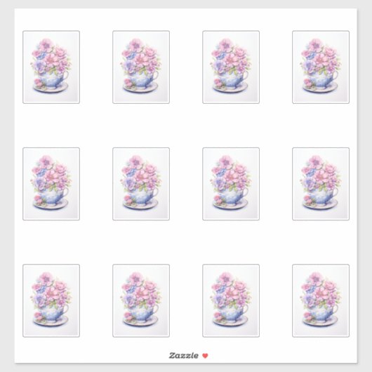 花11杯 シール (シート)