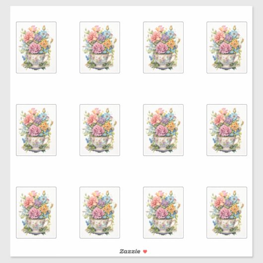 花12杯 シール (シート)