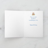 花19誕生日テディベアカード カード (内部)