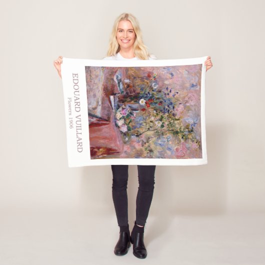 花1906 by Edouard Vuillard フリースブランケット (インサイチュ)