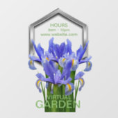 花1 – 窓の付き合い： 20.00インチx 30.00インチ ウィンドウサイン (シート)