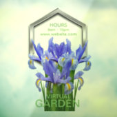 花1 – 窓の付き合い： 20.00インチx 30.00インチ ウィンドウサイン (シート3)