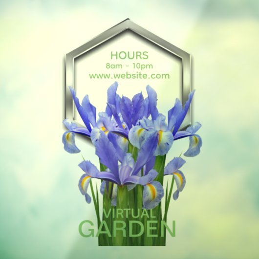 花1 – 窓の付き合い： 20.00インチx 30.00インチ ウィンドウサイン (シート3)