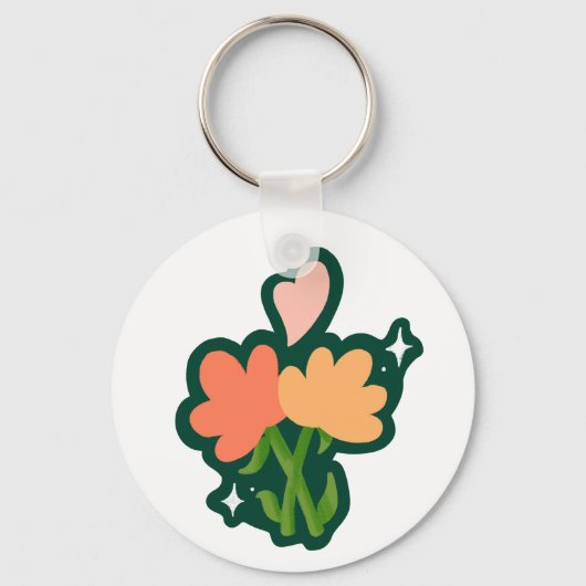花2本 キーホルダー (裏面)