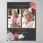 花2枚写真 お別れの祭り ポスター (正面)