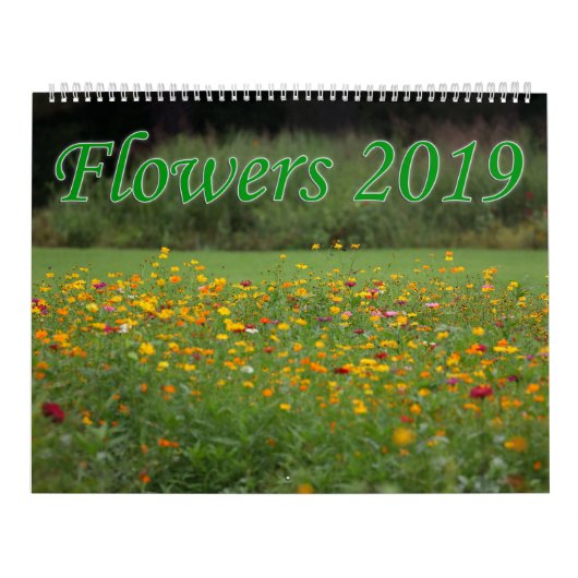 花2019年 カレンダー (カバー)