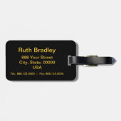 花3ステンドグラスモノグラム荷物タグ ラゲッジタグ (裏面横)