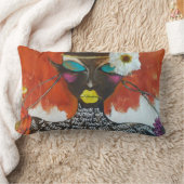 花4のマヤの腰神経の枕13" x 21 " ランバークッション (ブランケット)