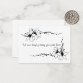 花5枚の花びらカード ノートカード (正面/裏面インサイチュ)