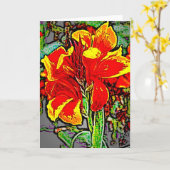 花8 カード (黄色い花)