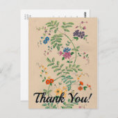 花+「ありがとう!」 ポストカード (正面/裏面)