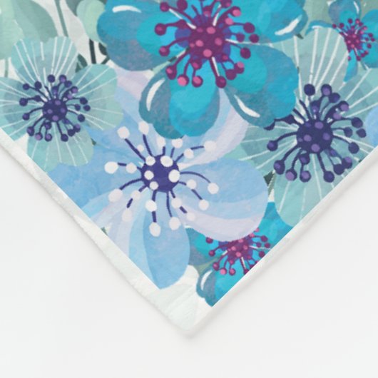 花「おばさんが作ったもの」 フリースブランケット (角)