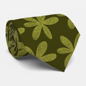 花 – かわいらしオリーブオンムルキーグリーン ネクタイ (ロール)