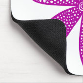 花 – かわいらし深い紫 マウスパッド (コーナー)