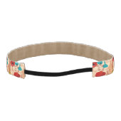 花、つぼおよびボトルパターン アスレチックヘッドバンド (裏面)