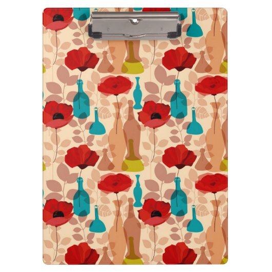 花、つぼおよびボトルパターン クリップボード (正面)