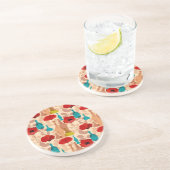 花、つぼおよびボトルパターン コースター (側面)