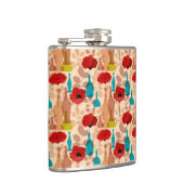 花、つぼおよびボトルパターン フラスク (右)