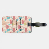 花、つぼおよびボトルパターン ラゲッジタグ (裏面横)