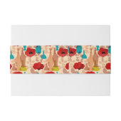 花、つぼおよびボトルパターン 招待状ベリーバンド (裏面例)