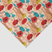 花、つぼおよびボトルパターン 薄葉紙 (詳細)