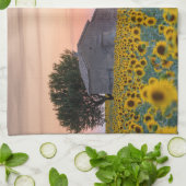 花 |ひまわり畑プロヴァンス(フランス) キッチンタオル (折り畳み)