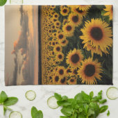 花 |ひまわり畑 キッチンタオル (折り畳み)