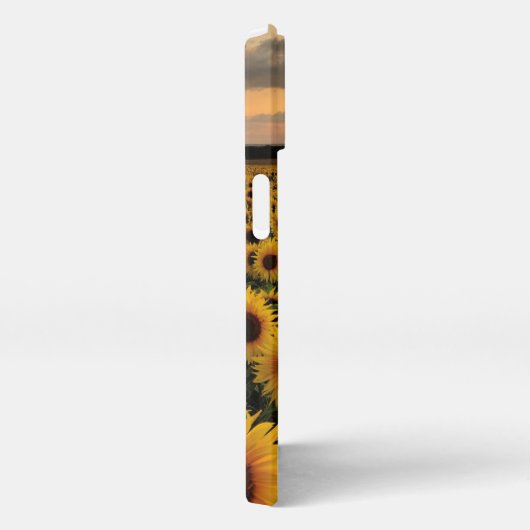 花 |ひまわり畑 iPhoneケース (右側面)