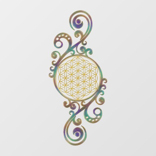 花 – らせん状オーナメント1 ウィンドウサイン (シート)