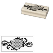 花 – らせん状オーナメント1 ラバースタンプ (押印)