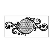 花 – らせん状オーナメント1 ラバースタンプ (インプリント)