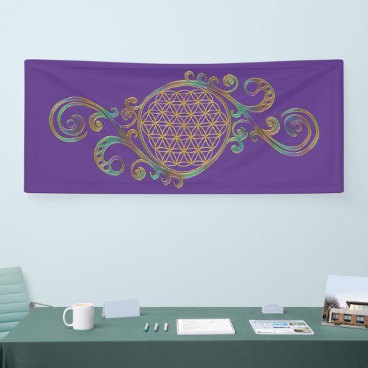 花 – らせん状オーナメント1 横断幕 (トレードショー)