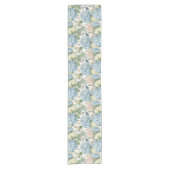 花，アジサイ，ヴィンテージバラ，ピンクのバラ ショートテーブルランナー (正面)