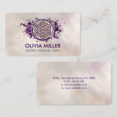 花 – アメジスト（ばちゃばちゃ）跳ねる 名刺 (正面/裏面)