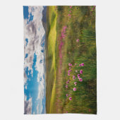 花 |アルタイ山脈，シベリア，ロシア キッチンタオル (縦)