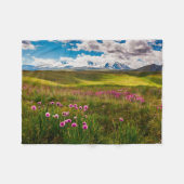 花 |アルタイ山脈，シベリア，ロシア フリースブランケット (正面(横))