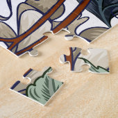 花、アールデコ、シームレスモダンな。 ジグソーパズル (側面)