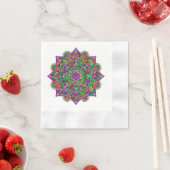 花 – インディアン曼荼羅1 縁ありカクテルナプキン (インサイチュ)