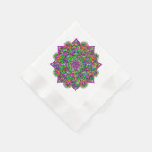 花 – インディアン曼荼羅1 縁ありカクテルナプキン (角)