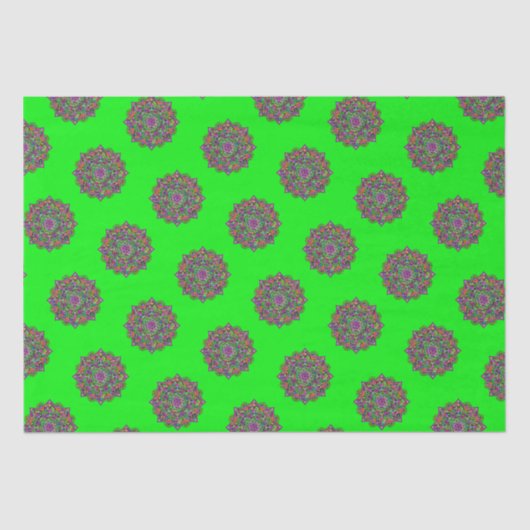 花 – インディアン曼荼羅1 薄葉紙 (正面)