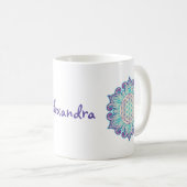 花 – インディアン曼荼羅2 コーヒーマグカップ (正面右)