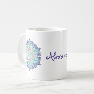 花 – インディアン曼荼羅2 コーヒーマグカップ