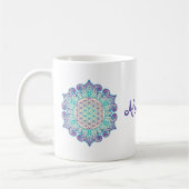 花 – インディアン曼荼羅2 コーヒーマグカップ (左)