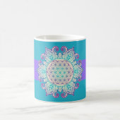 花 – インディアン曼荼羅2 コーヒーマグカップ (中央)