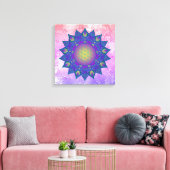 花 – インディアン曼荼羅3 キャンバスプリント (インサイチュ (リビング))